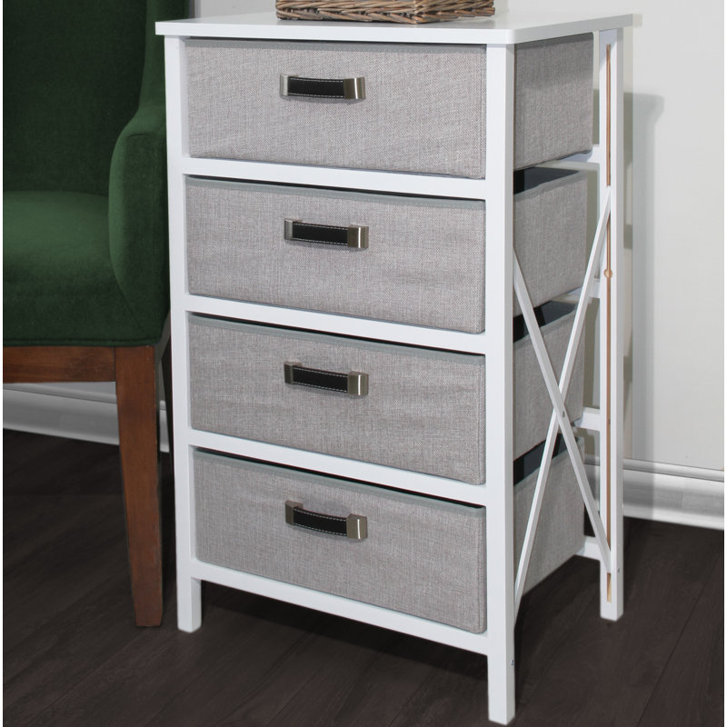 Winston Porter Vandeventer Rectangular Foldable 4 Drawer Storage Chest